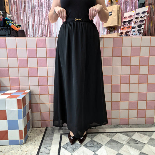 Elegant Pleated Maxi Skirt