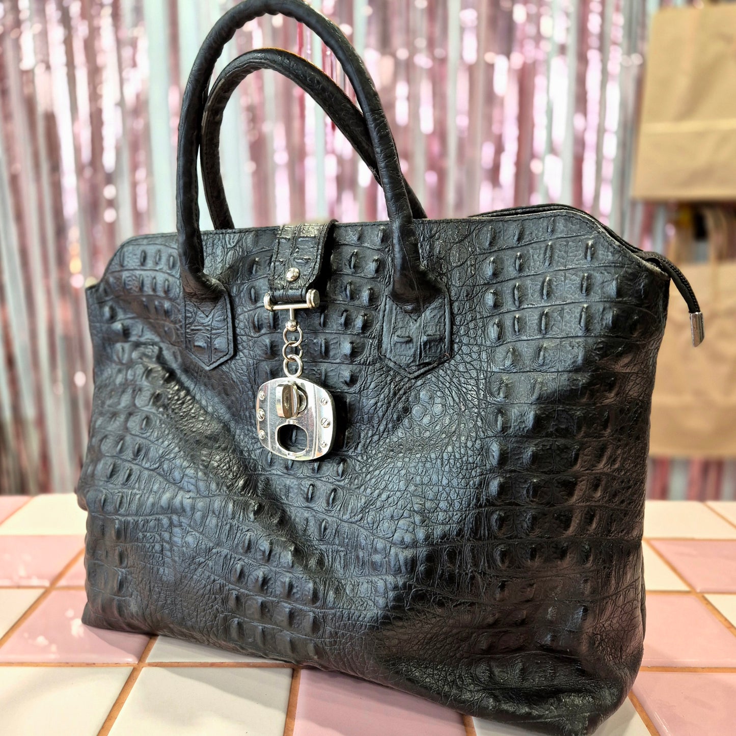 Vintage Crocodile Handbag