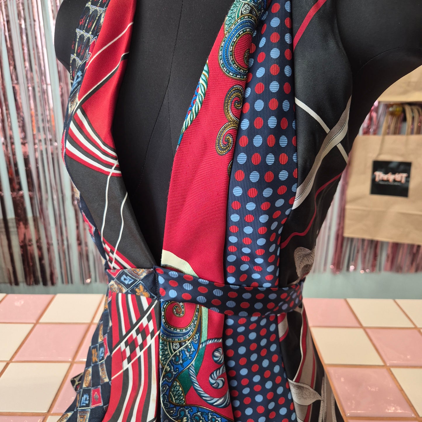 Upcycled Tie Halter Top