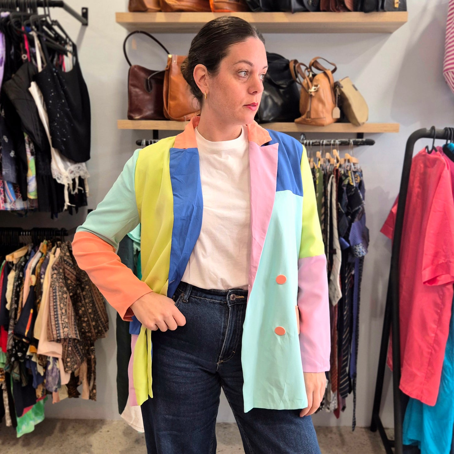 Stunning Color Block Blazer