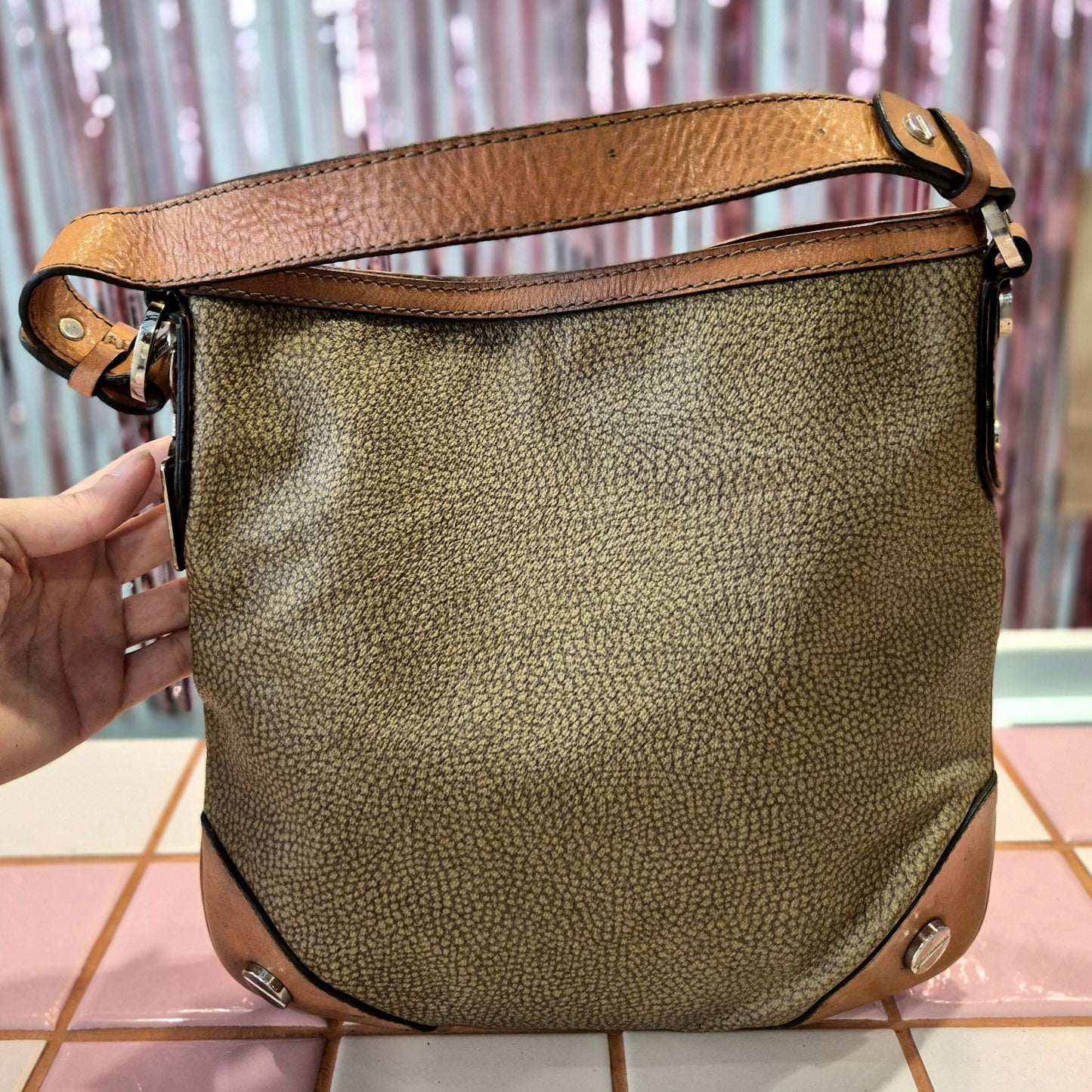 Borbonese Leather Bag