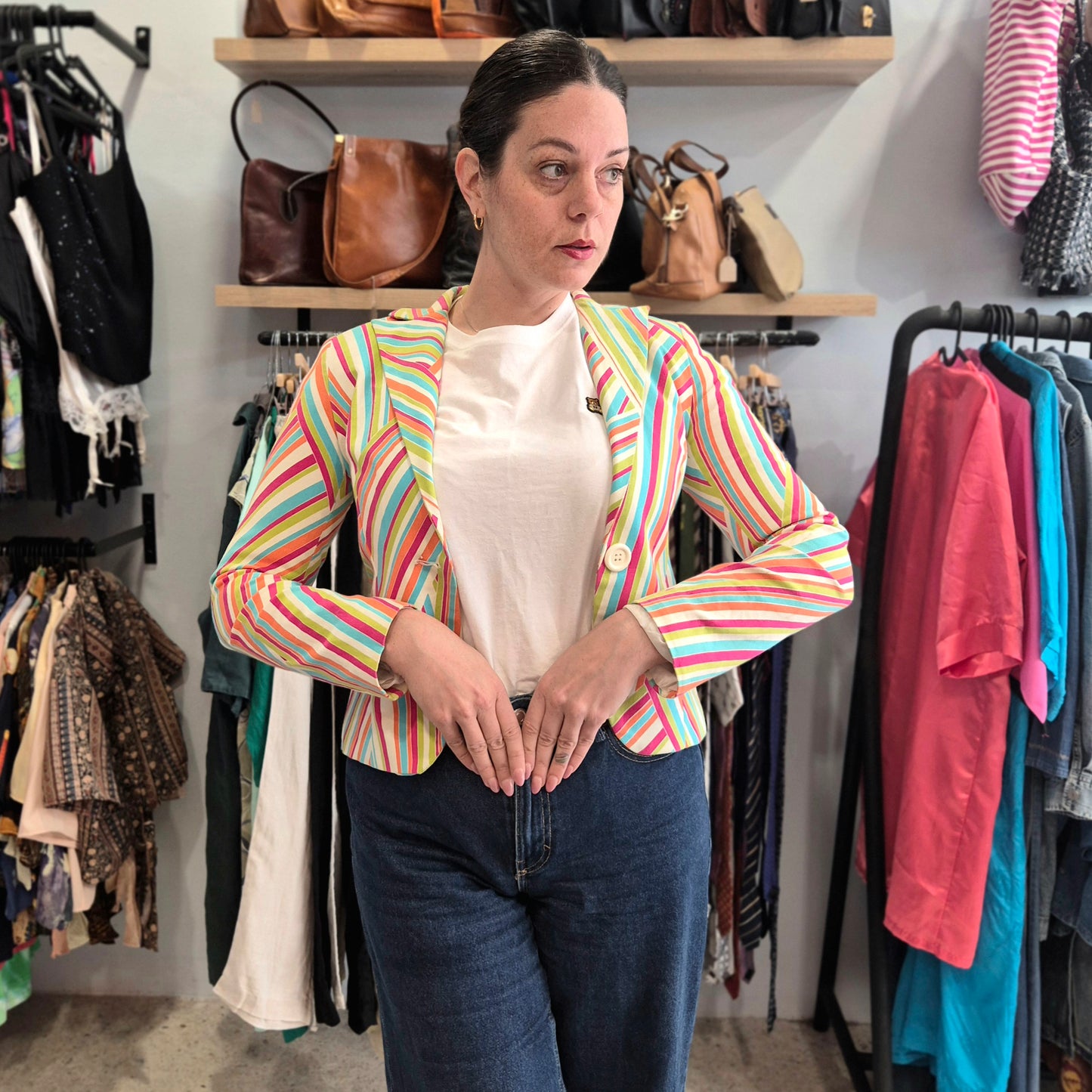 Colorful Stripped Blazer