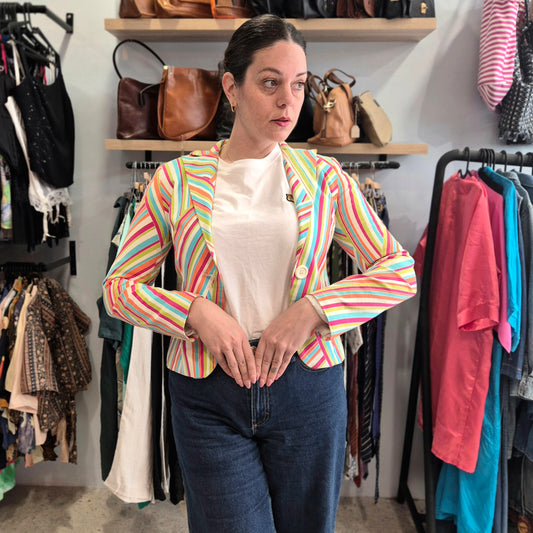 Colorful Stripped Blazer