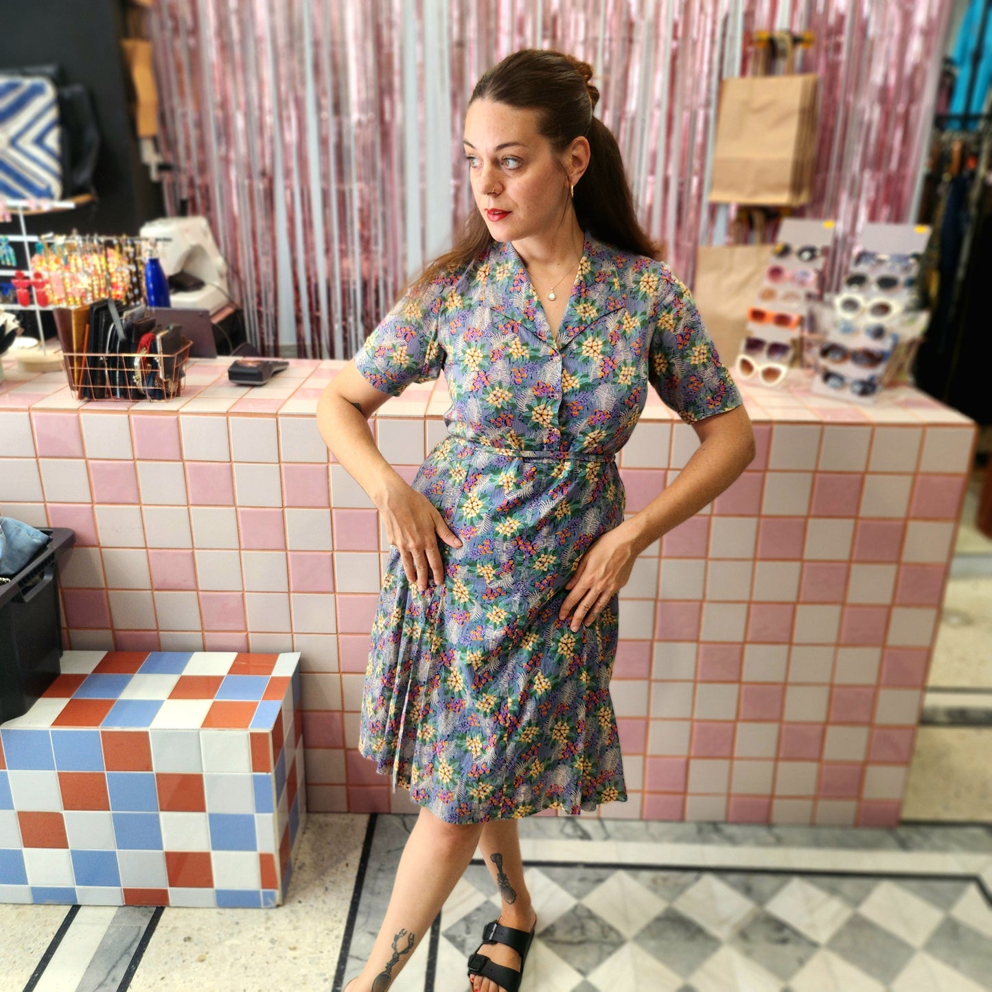 Vintage Patterned Dress