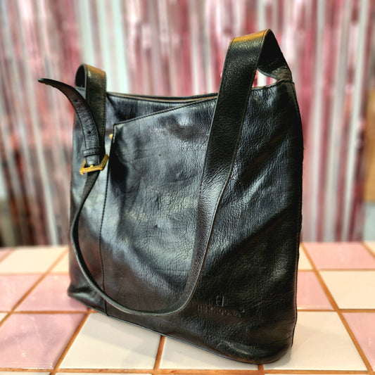 Simple Black Leather Bag