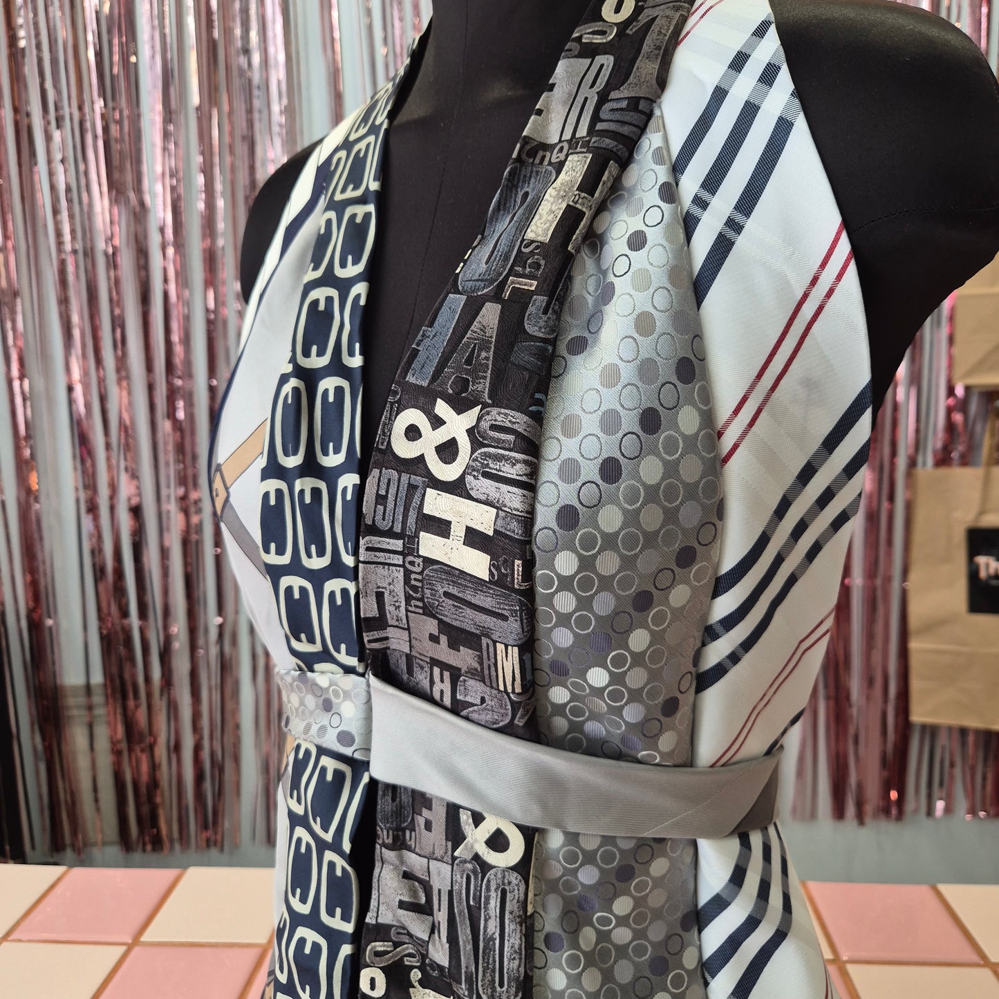 Upcycled Tie Halter Top