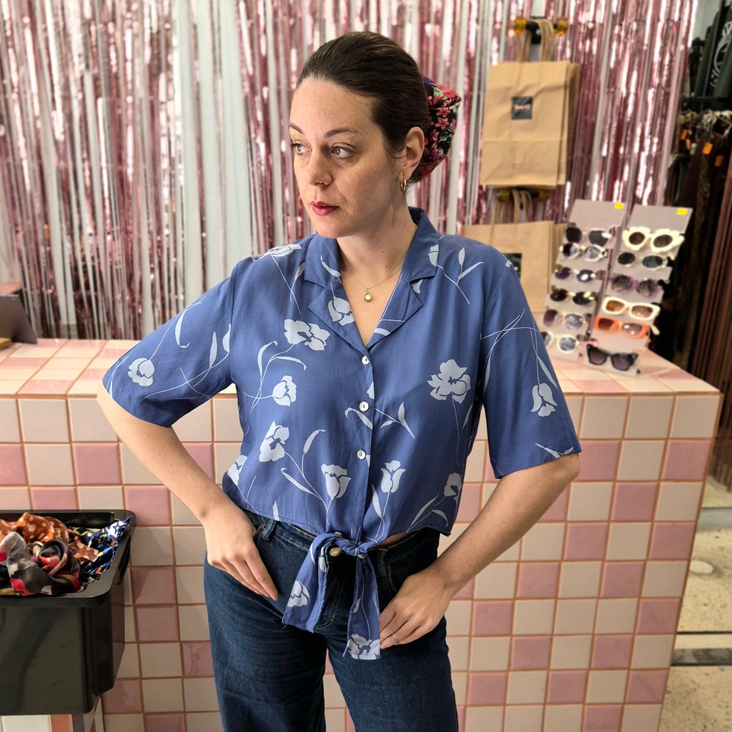 Floral Knot Top