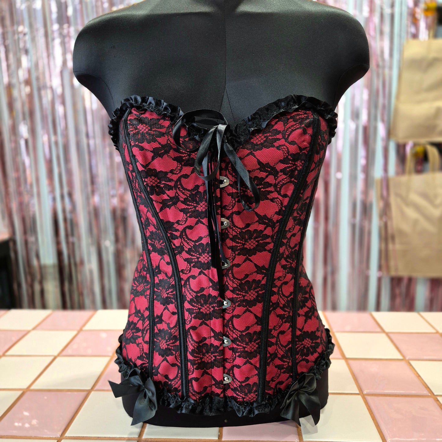 Brack and Red Corset