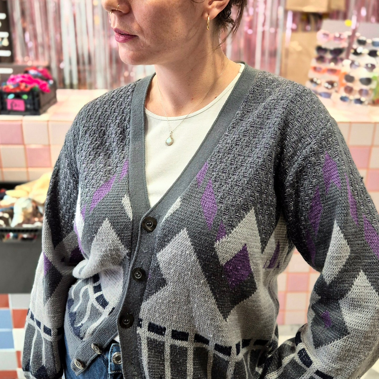 Vintage Patterned Cardigan