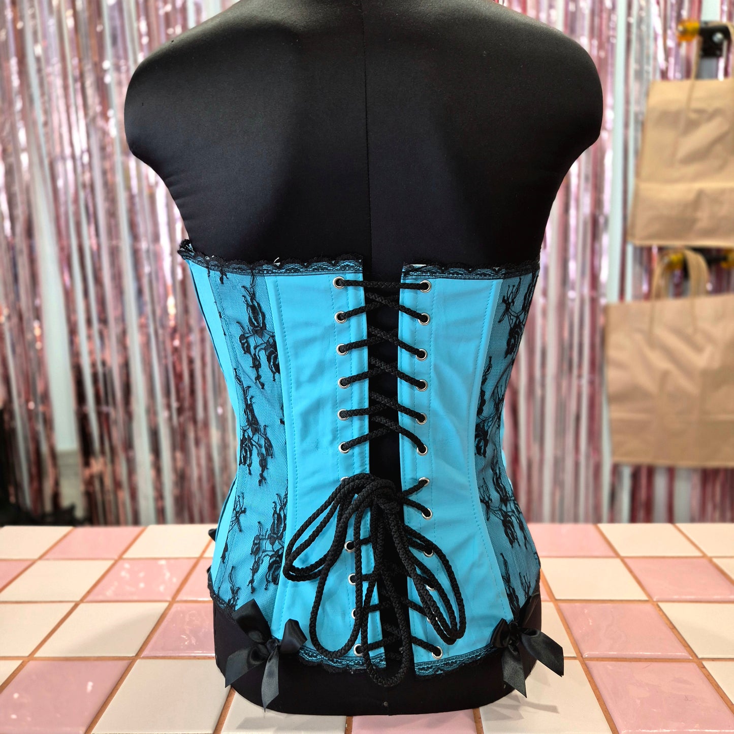 Blue with Lace Corset
