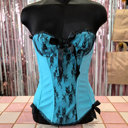 Blue with Lace Corset