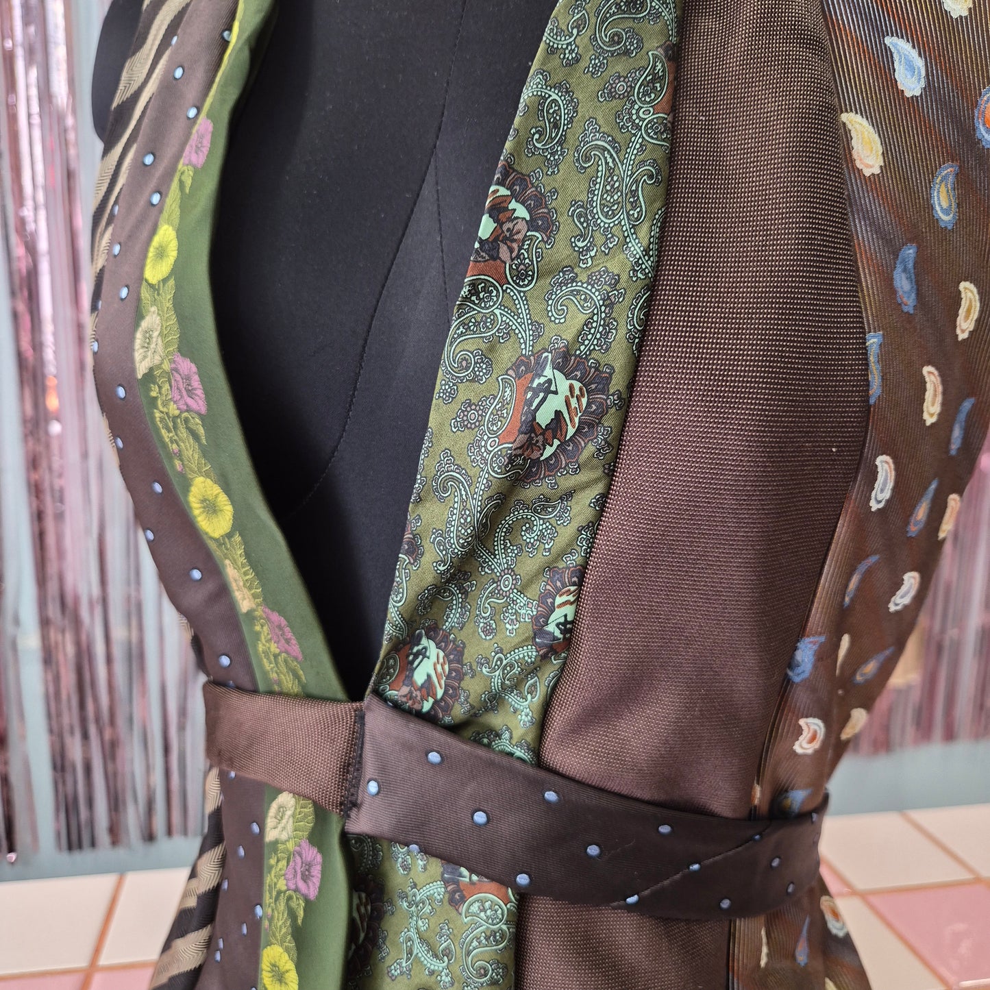 Upcycled Tie Halter Top