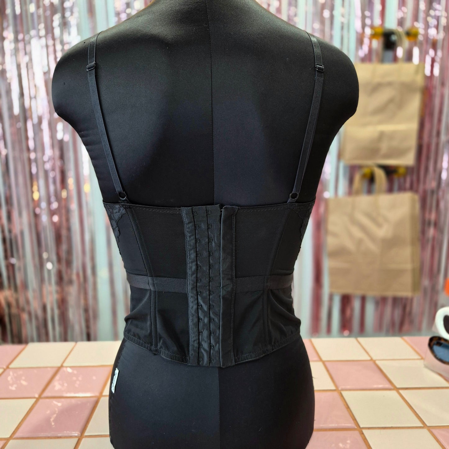 Simple Black Corset Top