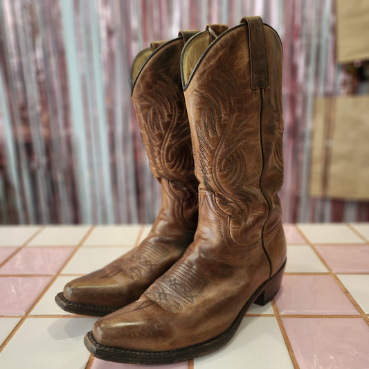 Vintage Leather Cowboy Boots