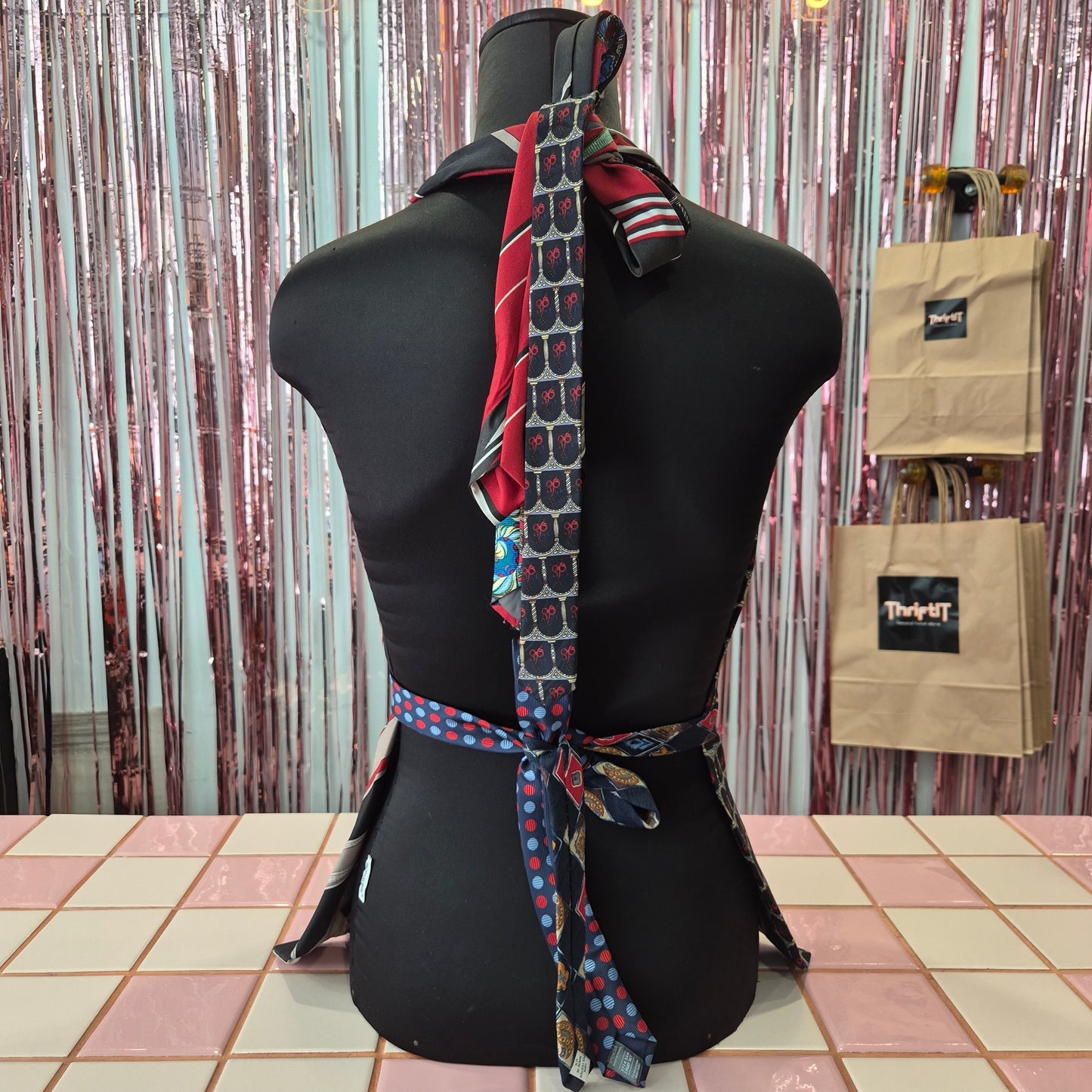 Upcycled Tie Halter Top