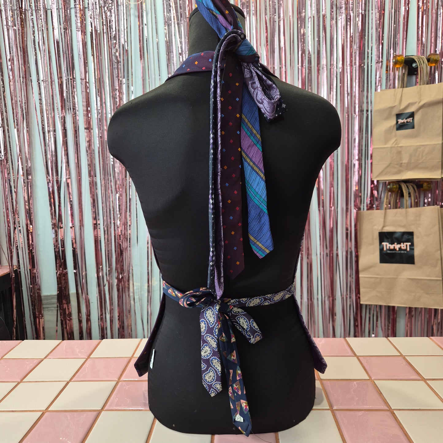 Upcycled Tie Halter Top