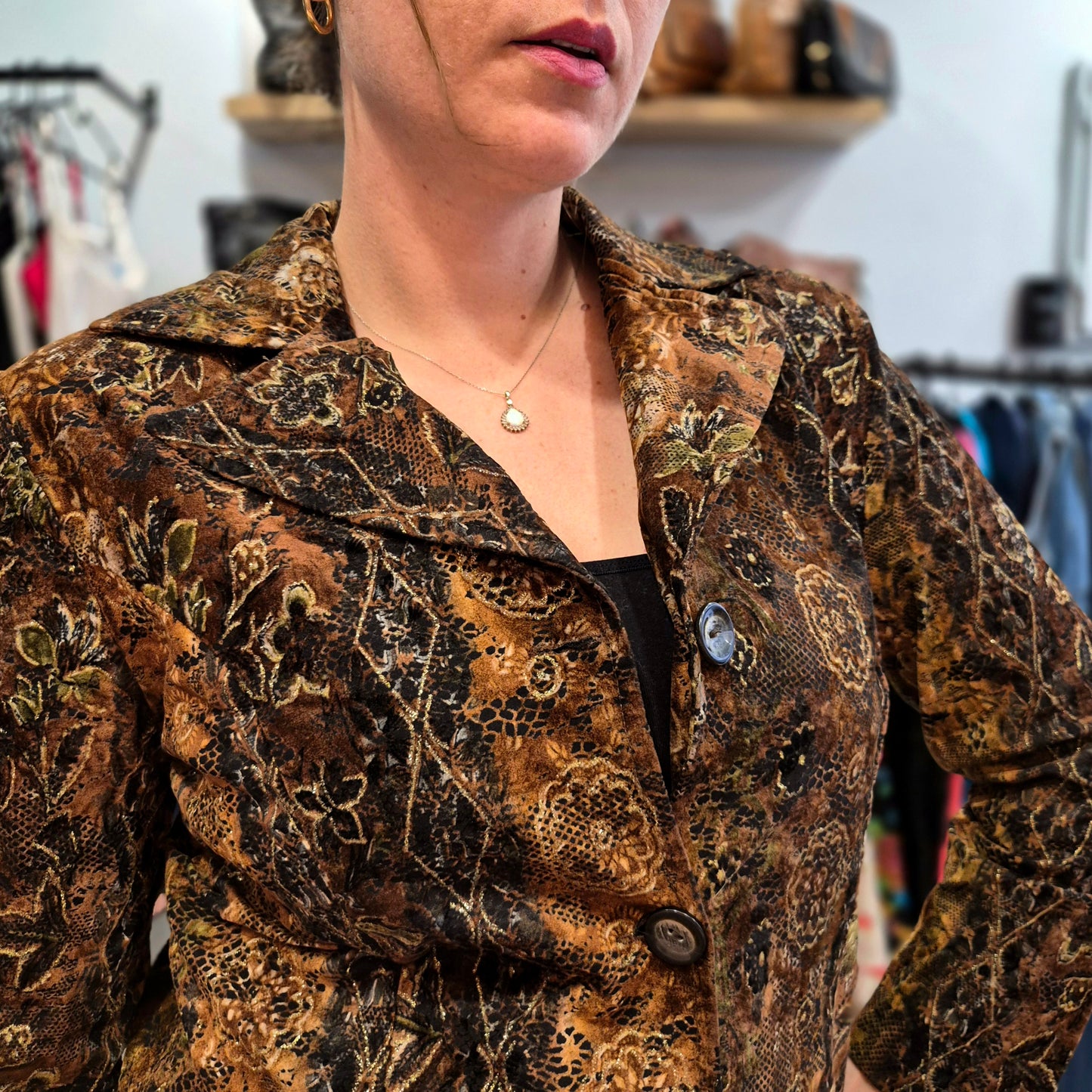 Velvet Vintage Detailed Blazer