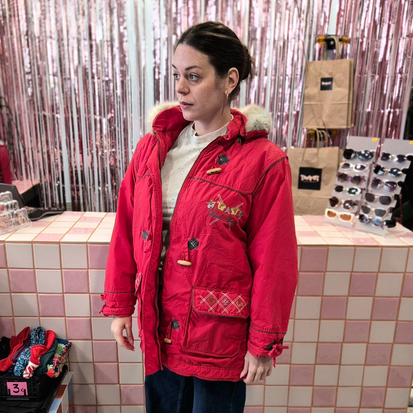 Cute Embroidered Winter Jacket