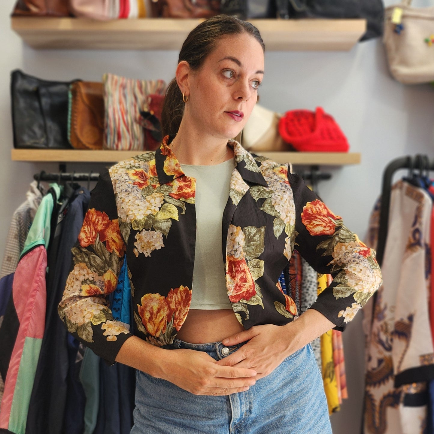 Cute Vintage Cropped Duster