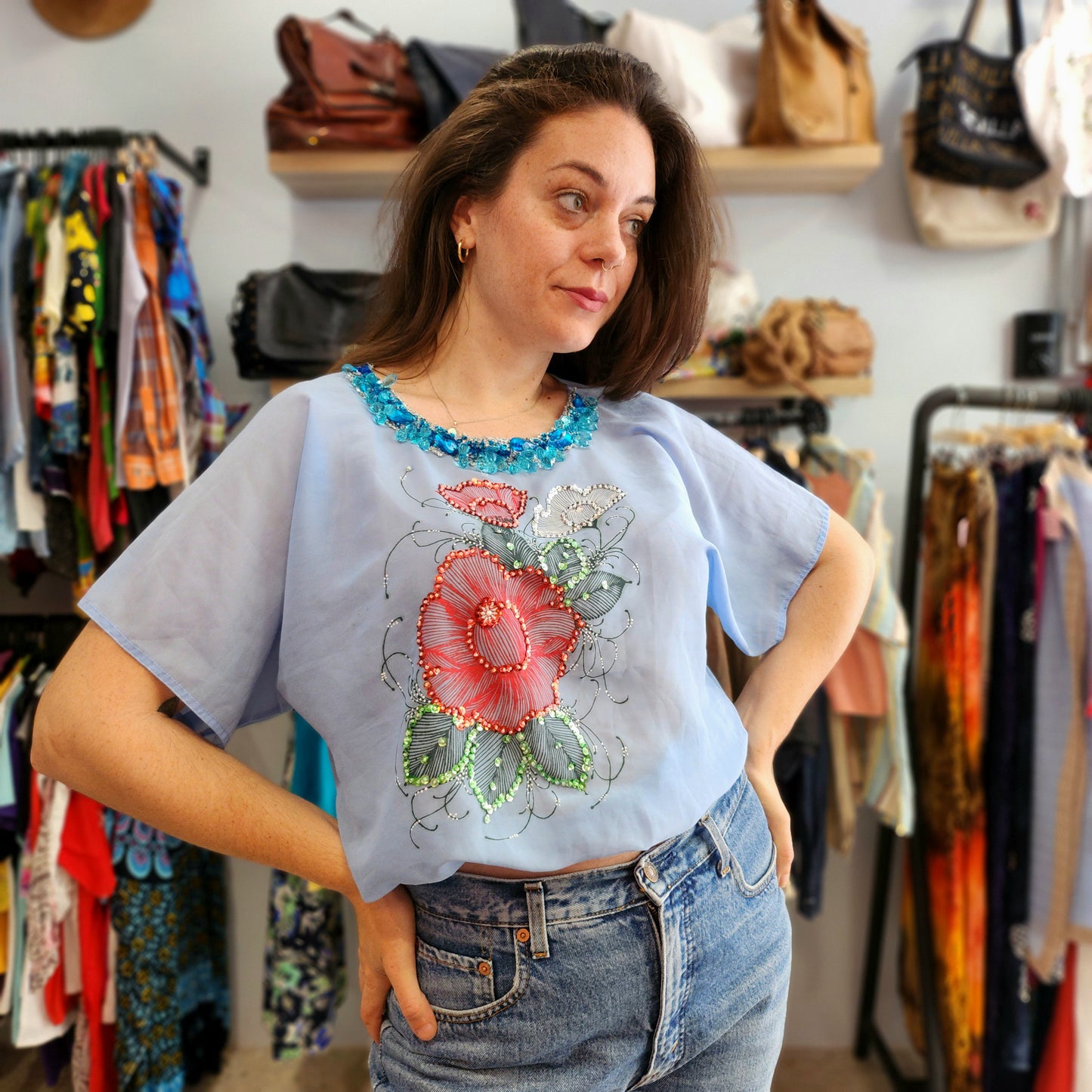 Beautiful Vintage Beaded Top