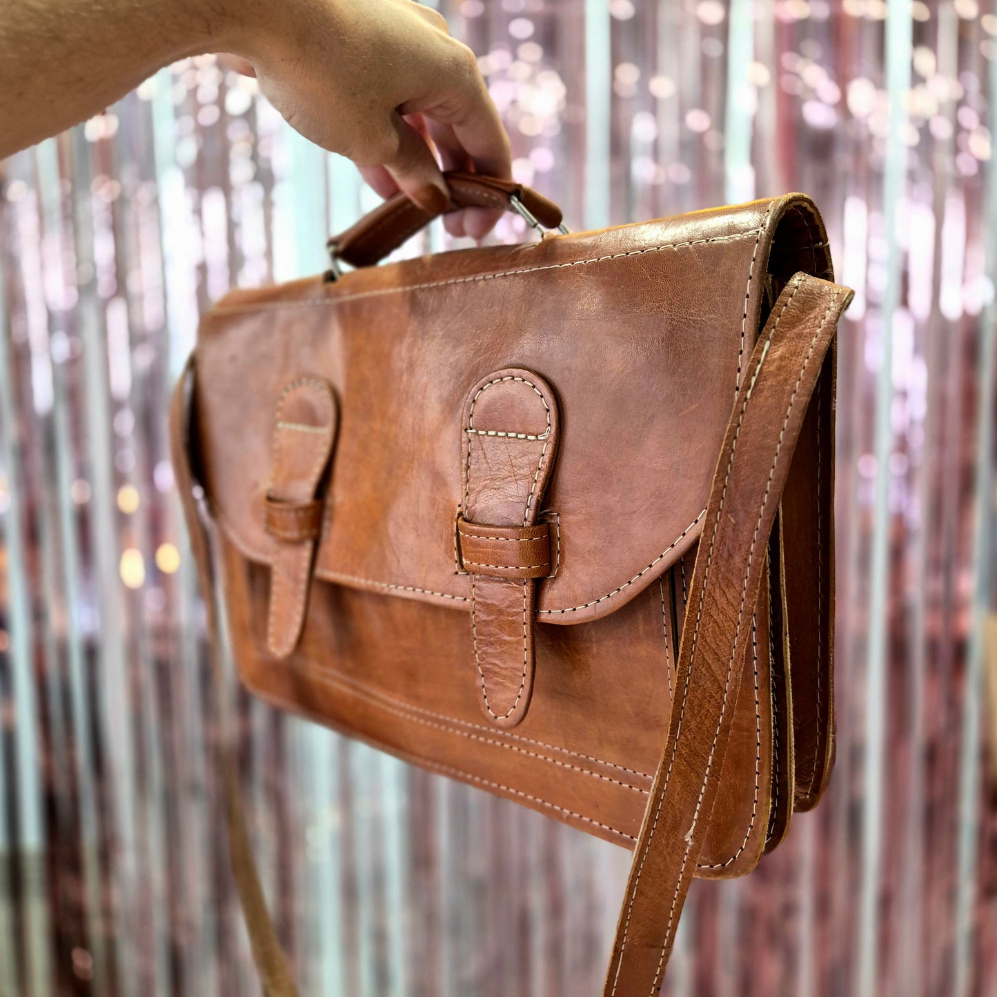 Vintage Leather Mailman Bag