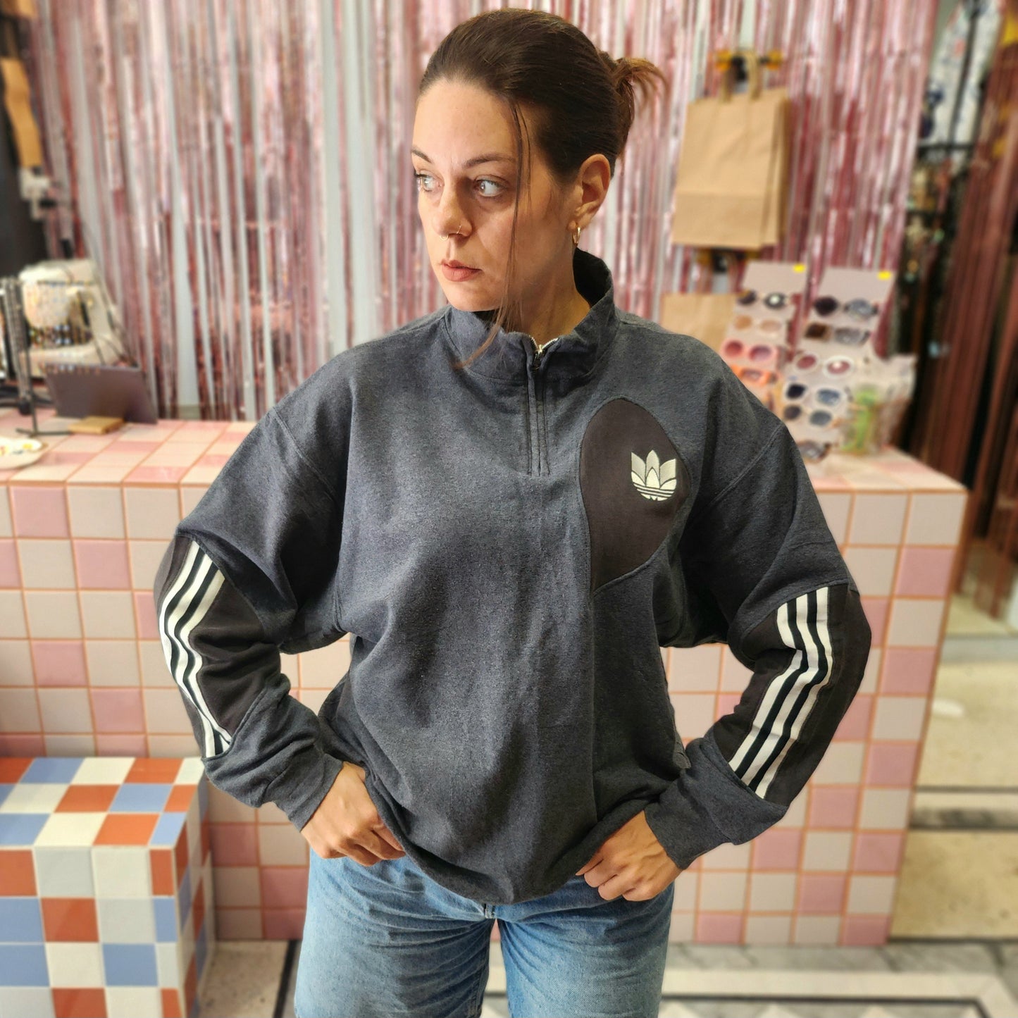 Reworked Adidas Sweatshirt