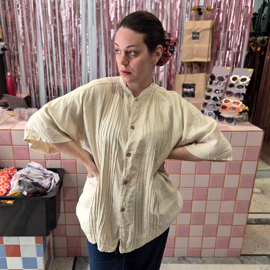 Linen Mix Oversized Shirt
