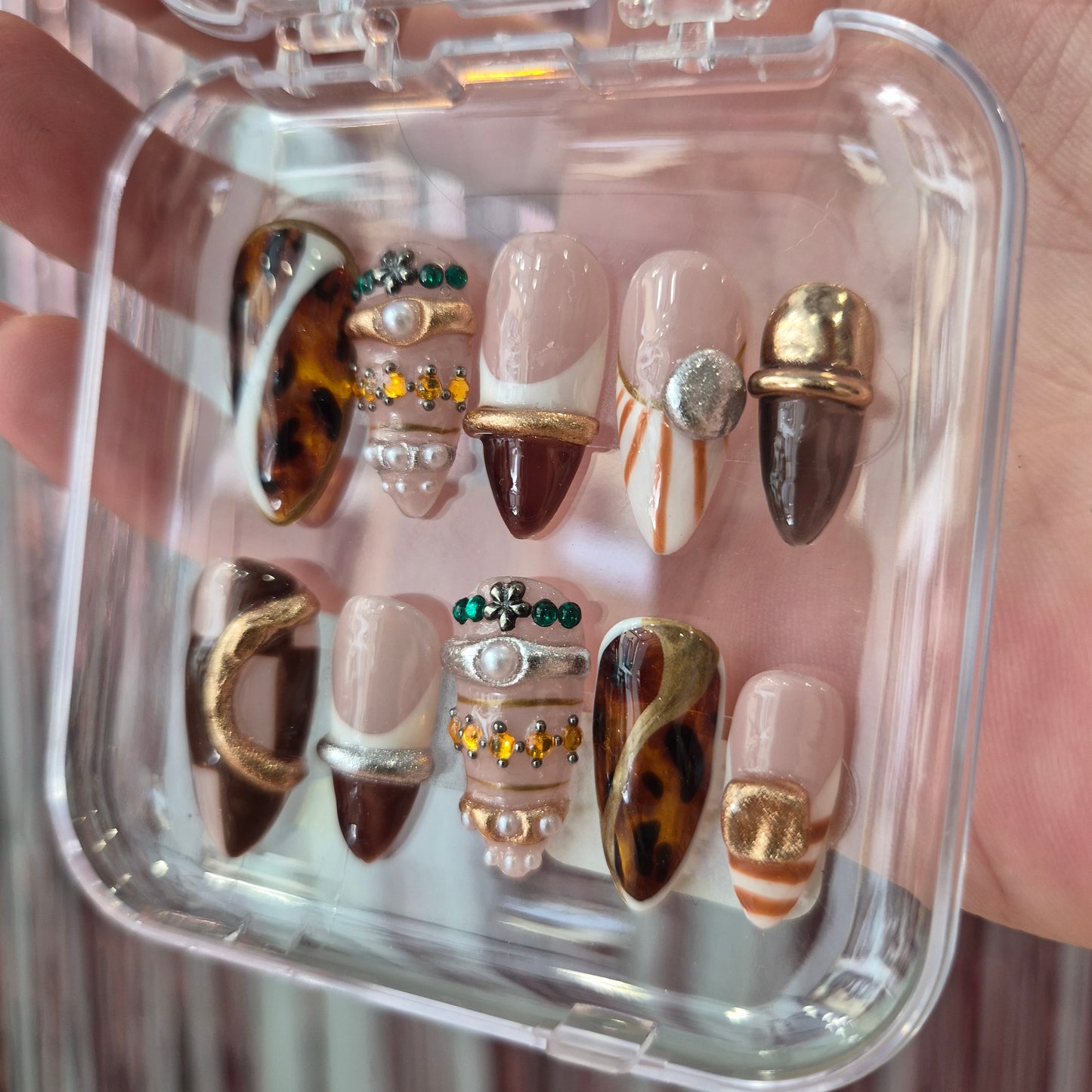 Turtleshell Bangle Presson Nails