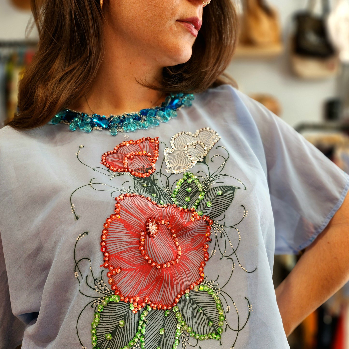 Beautiful Vintage Beaded Top