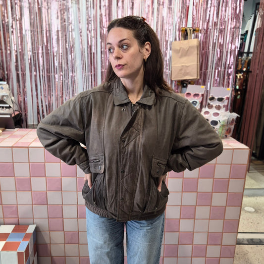 Leather Bomber jacket
