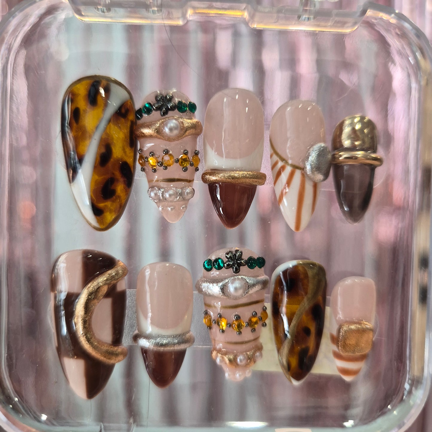 Turtleshell Bangle Presson Nails