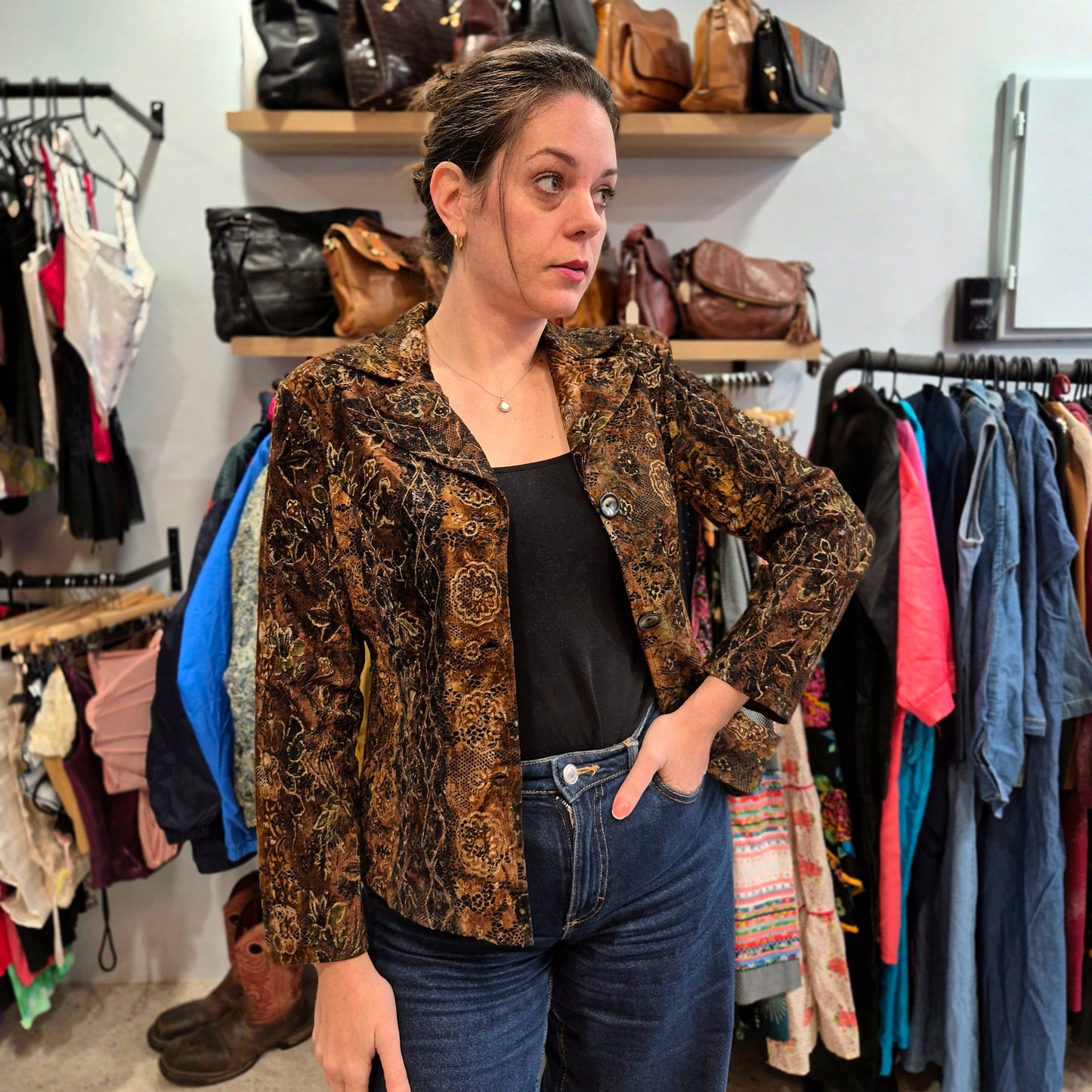 Velvet Vintage Detailed Blazer