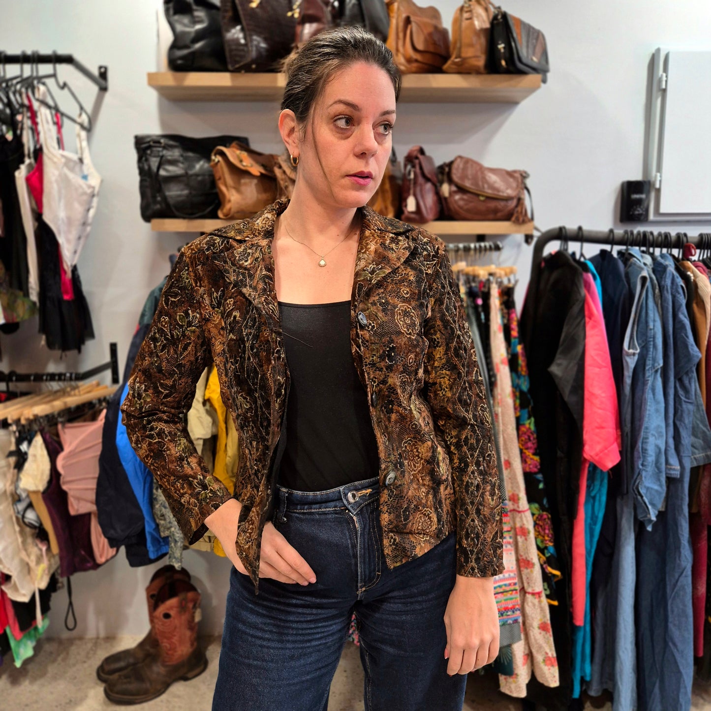 Velvet Vintage Detailed Blazer