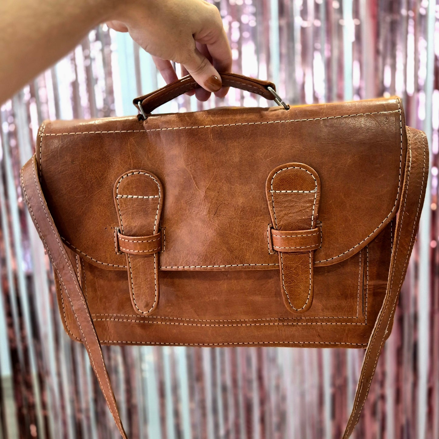Vintage Leather Mailman Bag