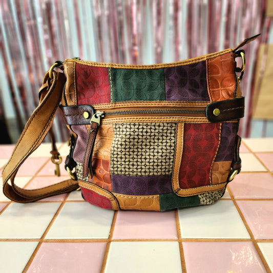 Colorful Leather Crossbody Bag