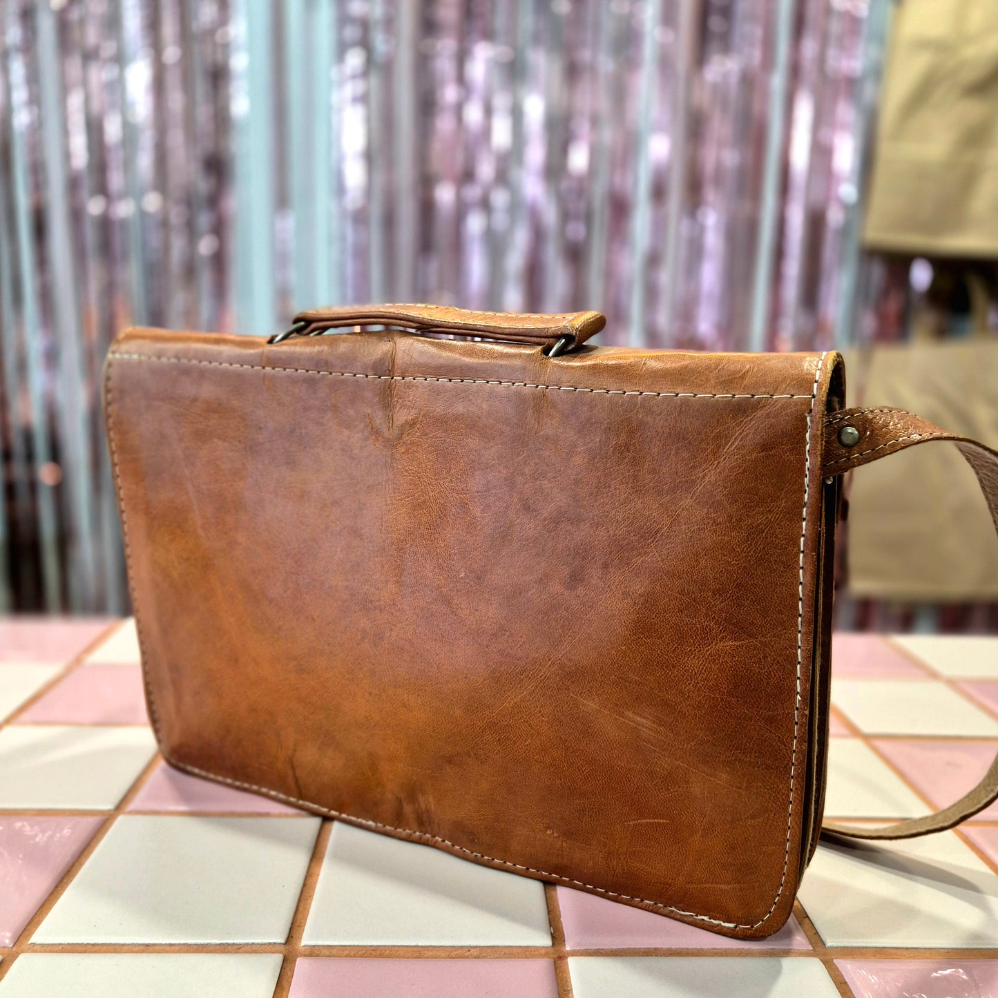 Vintage Leather Mailman Bag