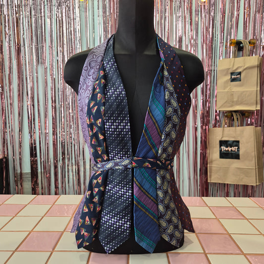 Upcycled Tie Halter Top