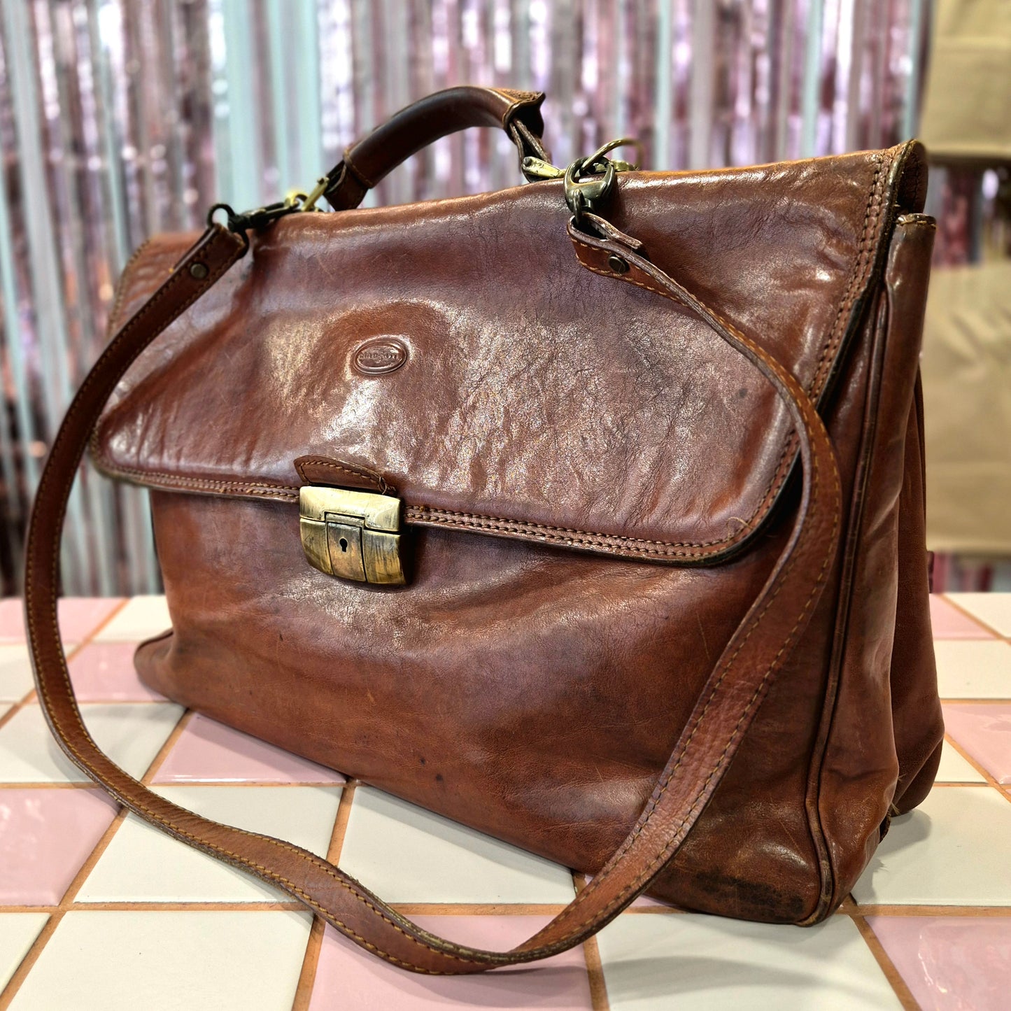 Vintage Leather Briefcase