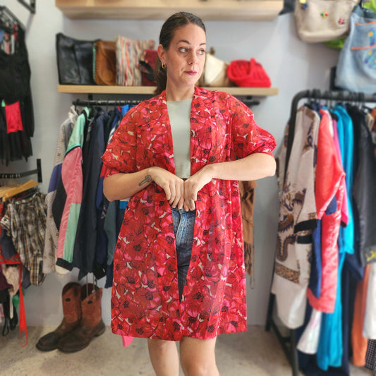 Chiffon Floral Duster