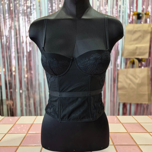 Simple Black Corset Top