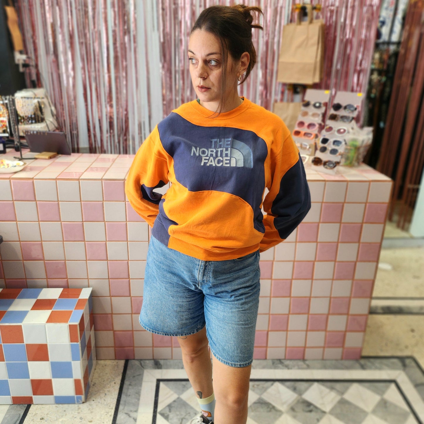 Reworked The North Face Sweatshirt