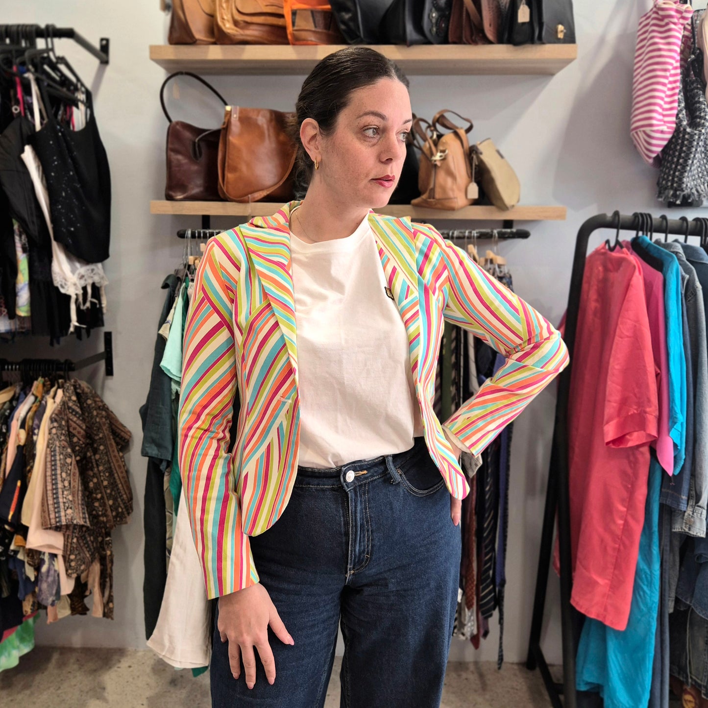 Colorful Stripped Blazer