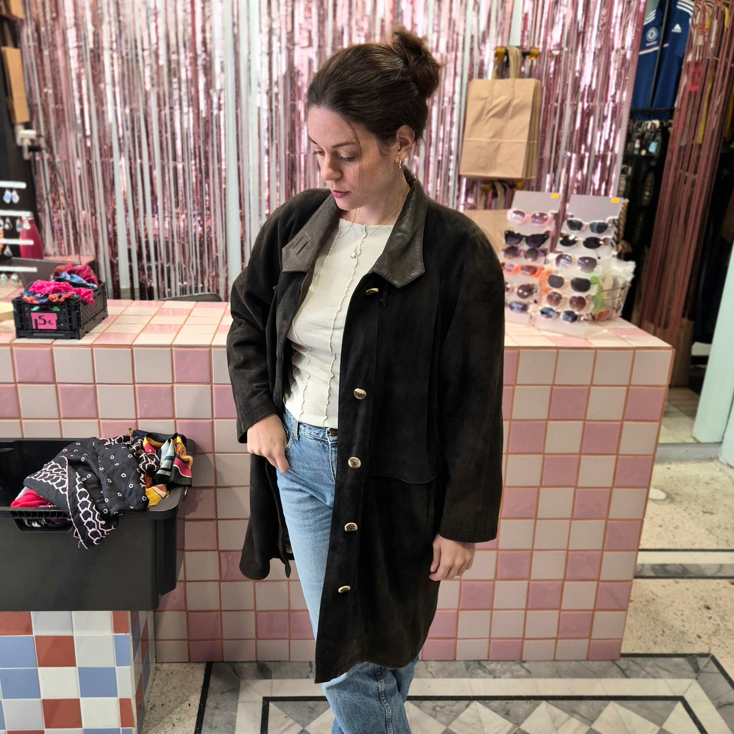 Stunning Suede Leather Coat