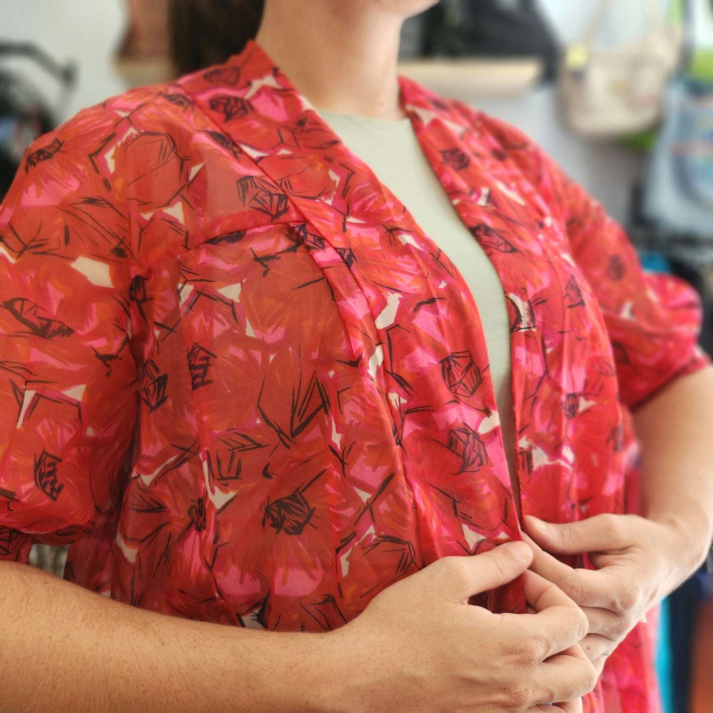 Chiffon Floral Duster