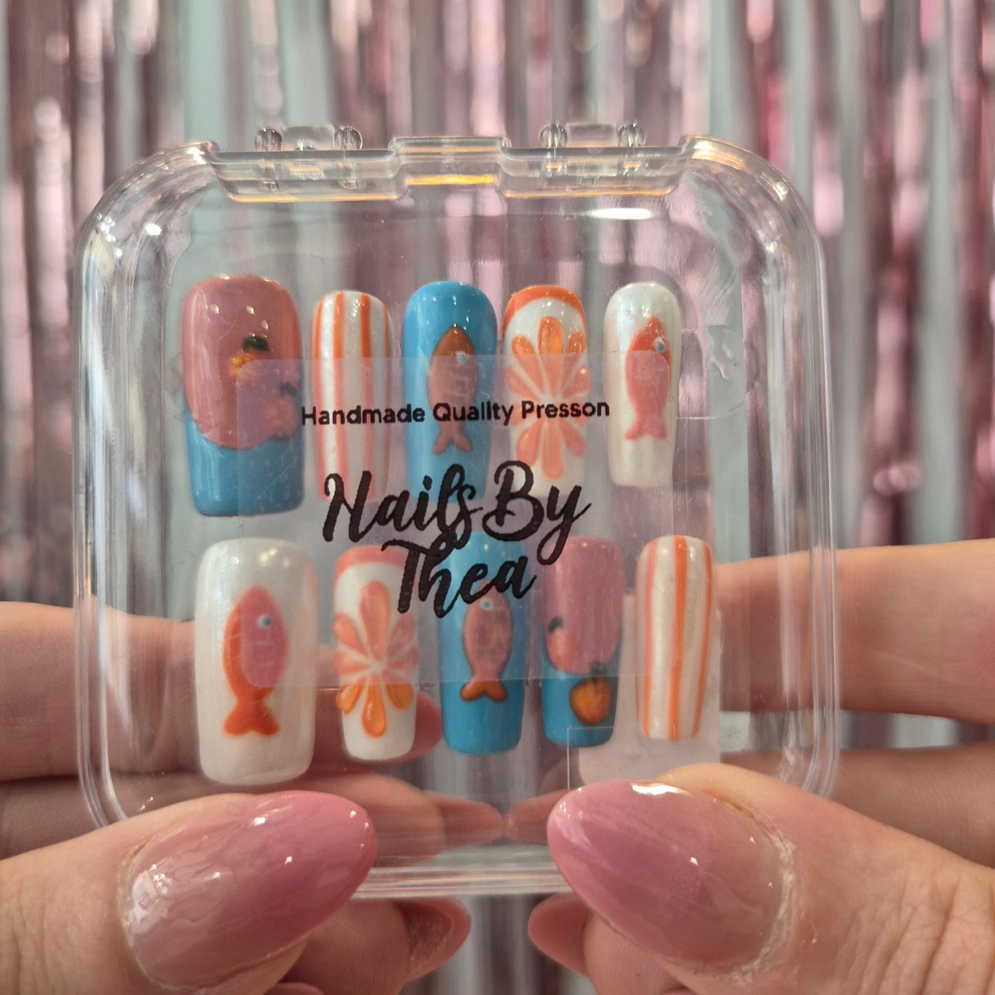 Summer Fish Presson Nails