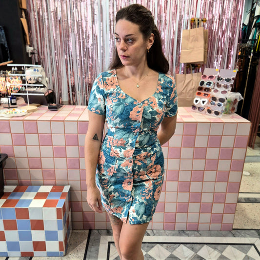 Floral Denim Dress