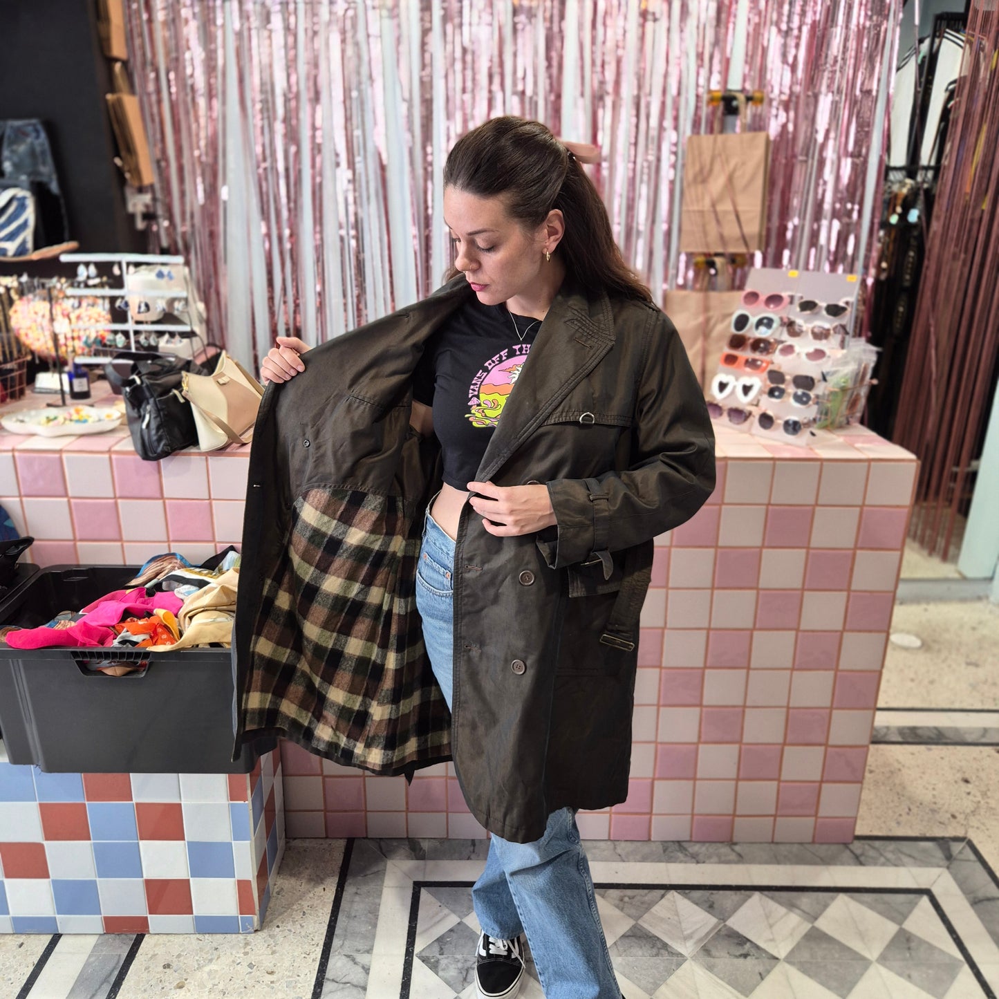 Beautiful Shinny Trench Coat