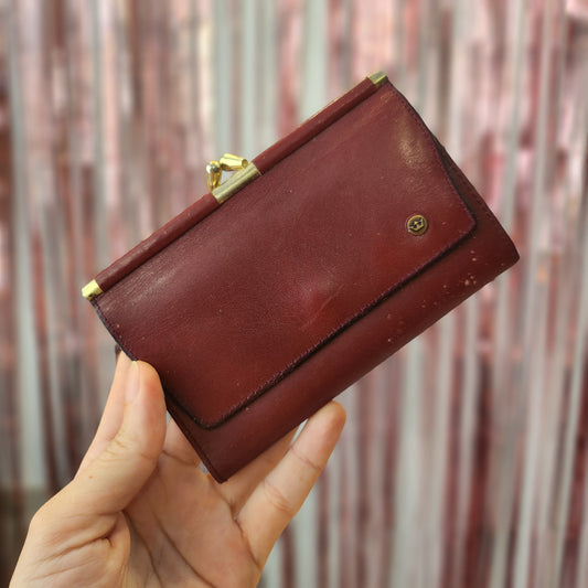 Vintage Leather Red Wallet