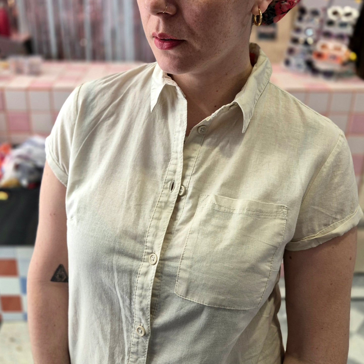 Linen Mix Top