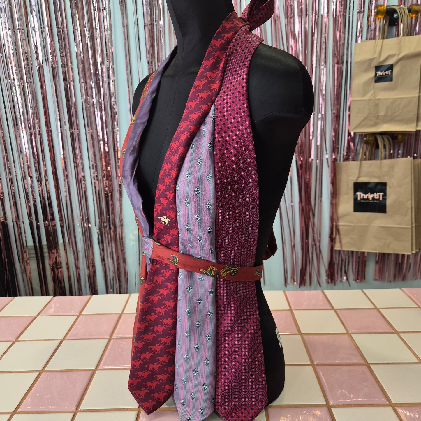 Upcycled Tie Halter Top